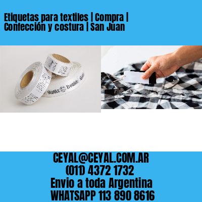 Etiquetas para textiles | Compra | Confección y costura | San Juan