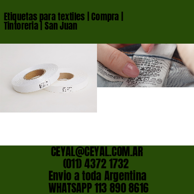 Etiquetas para textiles | Compra | Tintoreria | San Juan