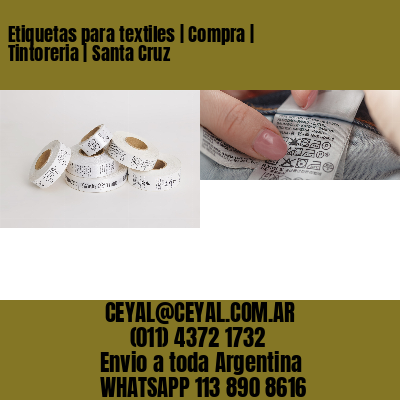 Etiquetas para textiles | Compra | Tintoreria | Santa Cruz