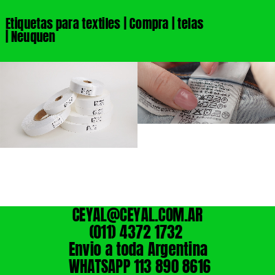 Etiquetas para textiles | Compra | telas | Neuquen