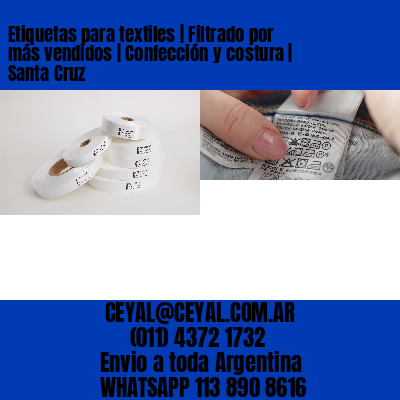 Etiquetas para textiles | Filtrado por más vendidos | Confección y costura | Santa Cruz