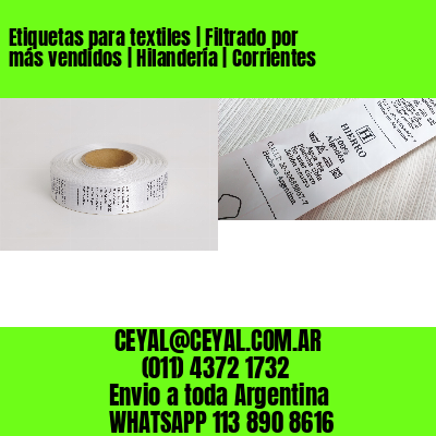 Etiquetas para textiles | Filtrado por más vendidos | Hilandería | Corrientes