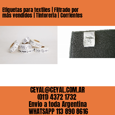 Etiquetas para textiles | Filtrado por más vendidos | Tintoreria | Corrientes