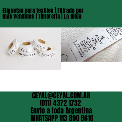 Etiquetas para textiles | Filtrado por más vendidos | Tintoreria | La Rioja