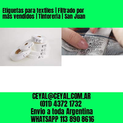 Etiquetas para textiles | Filtrado por más vendidos | Tintoreria | San Juan