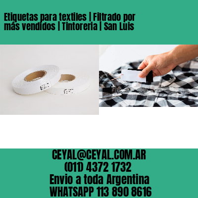 Etiquetas para textiles | Filtrado por más vendidos | Tintoreria | San Luis