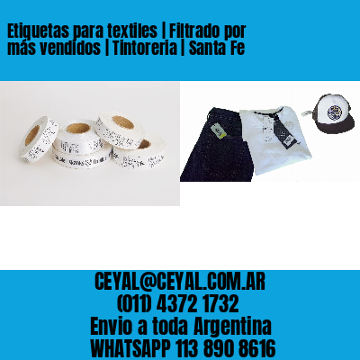 Etiquetas para textiles | Filtrado por más vendidos | Tintoreria | Santa Fe