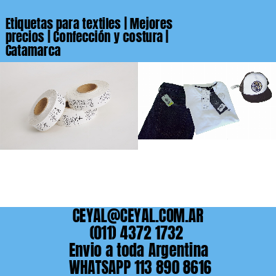 Etiquetas para textiles | Mejores precios | Confección y costura | Catamarca