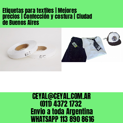 Etiquetas para textiles | Mejores precios | Confección y costura | Ciudad de Buenos Aires