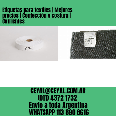 Etiquetas para textiles | Mejores precios | Confección y costura | Corrientes