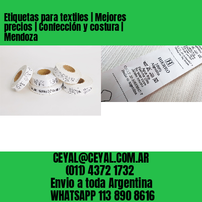 Etiquetas para textiles | Mejores precios | Confección y costura | Mendoza