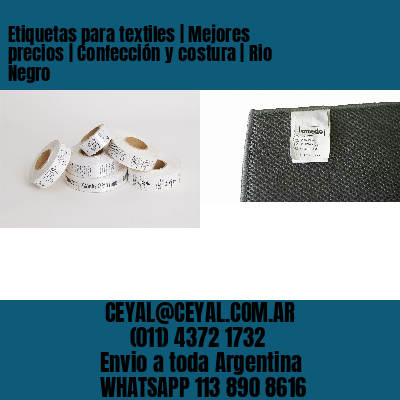 Etiquetas para textiles | Mejores precios | Confección y costura | Rio Negro