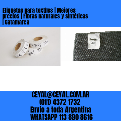 Etiquetas para textiles | Mejores precios | Fibras naturales y sintéticas | Catamarca
