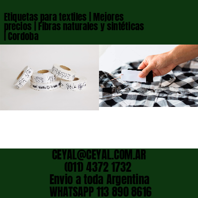 Etiquetas para textiles | Mejores precios | Fibras naturales y sintéticas | Cordoba