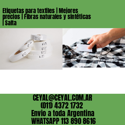 Etiquetas para textiles | Mejores precios | Fibras naturales y sintéticas | Salta