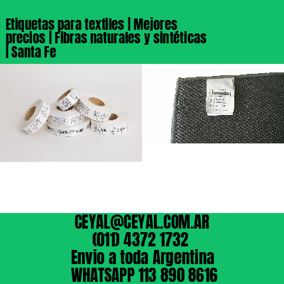 Etiquetas para textiles | Mejores precios | Fibras naturales y sintéticas | Santa Fe