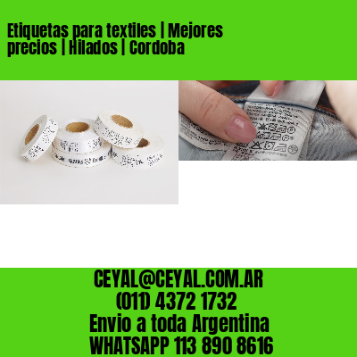 Etiquetas para textiles | Mejores precios | Hilados | Cordoba