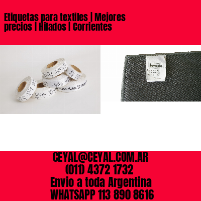 Etiquetas para textiles | Mejores precios | Hilados | Corrientes