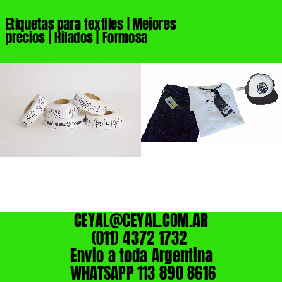 Etiquetas para textiles | Mejores precios | Hilados | Formosa