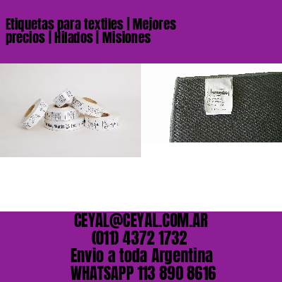 Etiquetas para textiles | Mejores precios | Hilados | Misiones