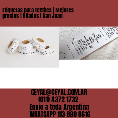 Etiquetas para textiles | Mejores precios | Hilados | San Juan