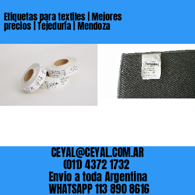 Etiquetas para textiles | Mejores precios | Tejeduría | Mendoza