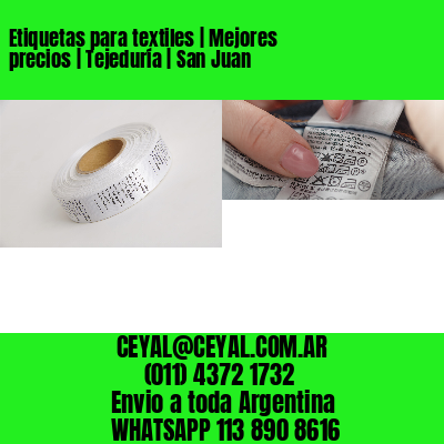 Etiquetas para textiles | Mejores precios | Tejeduría | San Juan