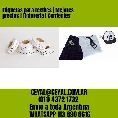 Etiquetas para textiles | Mejores precios | Tintoreria | Corrientes