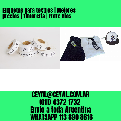 Etiquetas para textiles | Mejores precios | Tintoreria | Entre Rios