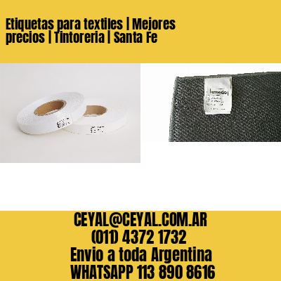 Etiquetas para textiles | Mejores precios | Tintoreria | Santa Fe