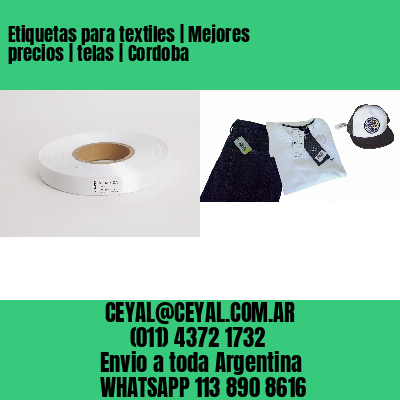 Etiquetas para textiles | Mejores precios | telas | Cordoba