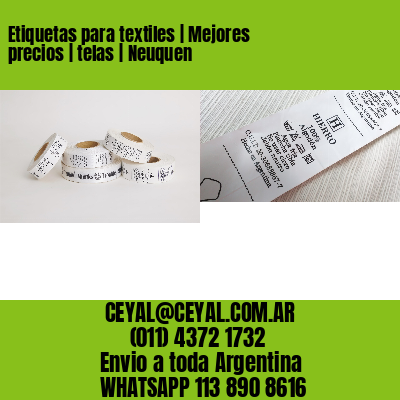 Etiquetas para textiles | Mejores precios | telas | Neuquen