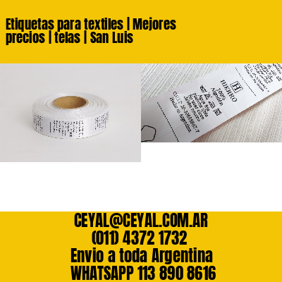 Etiquetas para textiles | Mejores precios | telas | San Luis