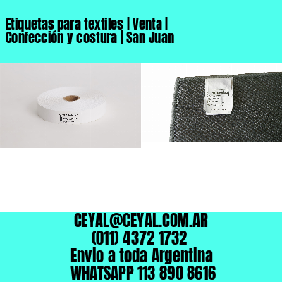 Etiquetas para textiles | Venta | Confección y costura | San Juan