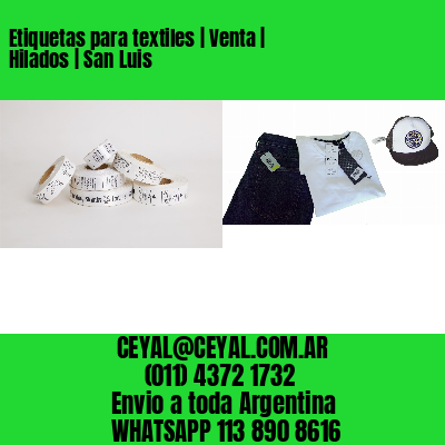 Etiquetas para textiles | Venta | Hilados | San Luis