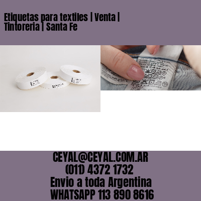 Etiquetas para textiles | Venta | Tintoreria | Santa Fe