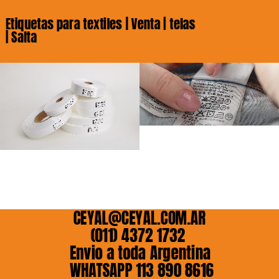 Etiquetas para textiles | Venta | telas | Salta