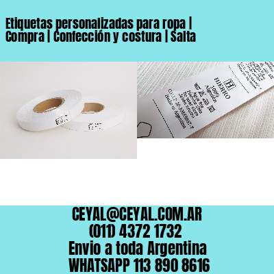 Etiquetas personalizadas para ropa | Compra | Confección y costura | Salta