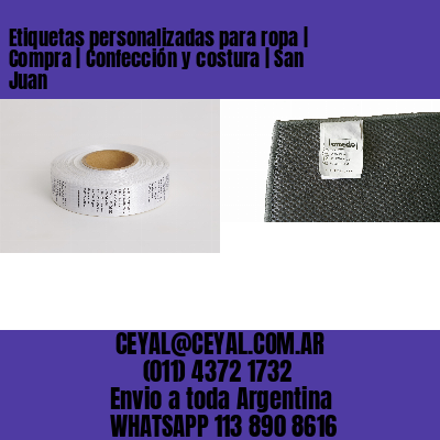 Etiquetas personalizadas para ropa | Compra | Confección y costura | San Juan