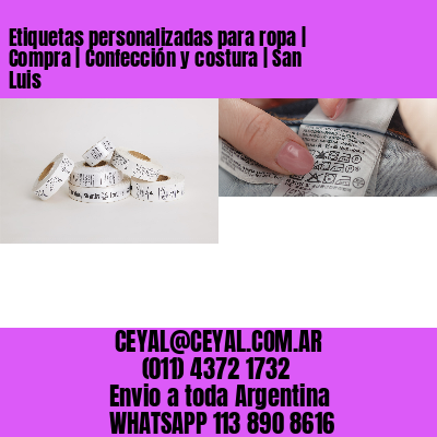Etiquetas personalizadas para ropa | Compra | Confección y costura | San Luis