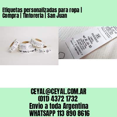 Etiquetas personalizadas para ropa | Compra | Tintoreria | San Juan