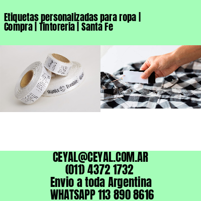 Etiquetas personalizadas para ropa | Compra | Tintoreria | Santa Fe