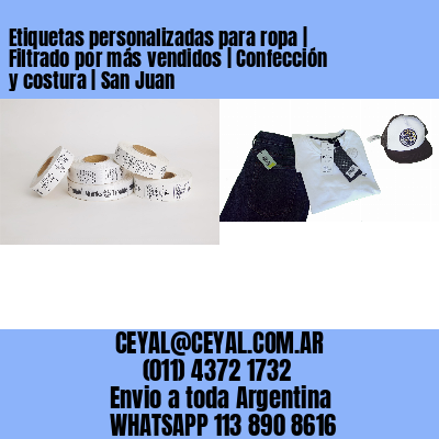 Etiquetas personalizadas para ropa | Filtrado por más vendidos | Confección y costura | San Juan