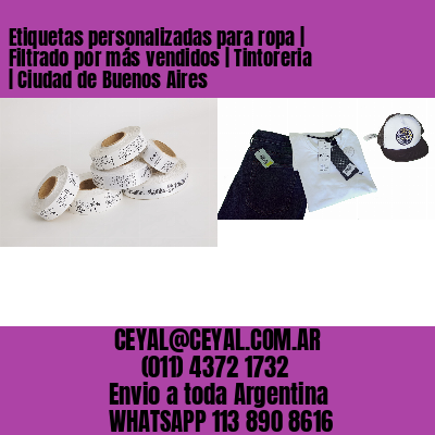 Etiquetas personalizadas para ropa | Filtrado por más vendidos | Tintoreria | Ciudad de Buenos Aires