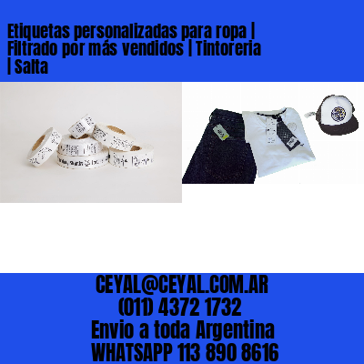 Etiquetas personalizadas para ropa | Filtrado por más vendidos | Tintoreria | Salta