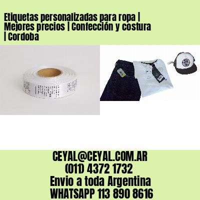 Etiquetas personalizadas para ropa | Mejores precios | Confección y costura | Cordoba