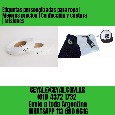 Etiquetas personalizadas para ropa | Mejores precios | Confección y costura | Misiones