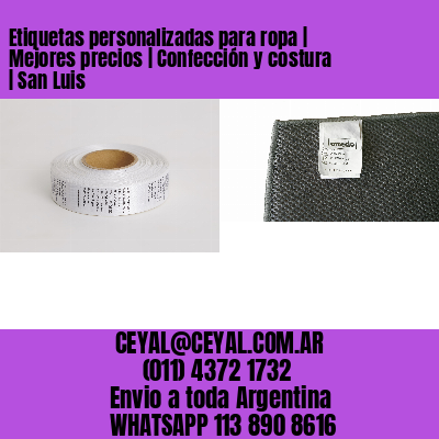 Etiquetas personalizadas para ropa | Mejores precios | Confección y costura | San Luis