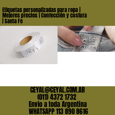 Etiquetas personalizadas para ropa | Mejores precios | Confección y costura | Santa Fe