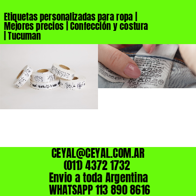 Etiquetas personalizadas para ropa | Mejores precios | Confección y costura | Tucuman